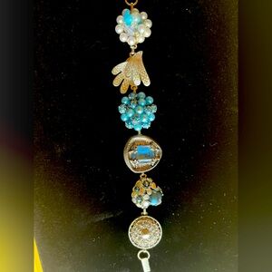 Handmade vintage rhinestone bracelet.